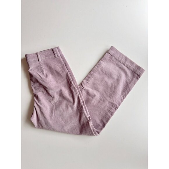 EVERLANE Dusty Lavender Purple Cotton Corduroy Wide Leg Sailor Pants, Size 6 - Picture 6 of 15